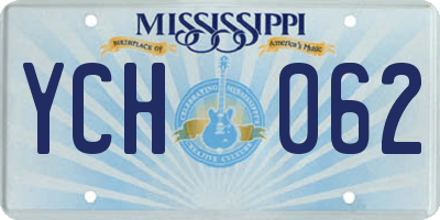 MS license plate YCH062