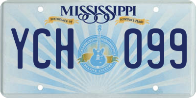 MS license plate YCH099