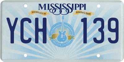 MS license plate YCH139