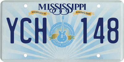 MS license plate YCH148