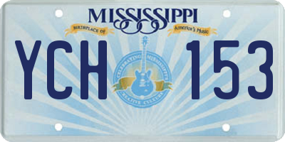 MS license plate YCH153