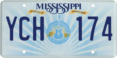 MS license plate YCH174