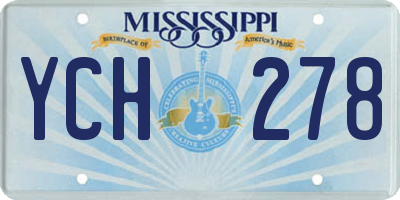 MS license plate YCH278