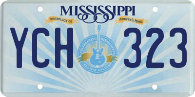 MS license plate YCH323