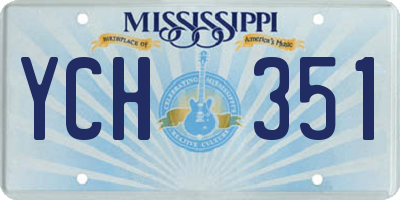 MS license plate YCH351