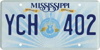MS license plate YCH402