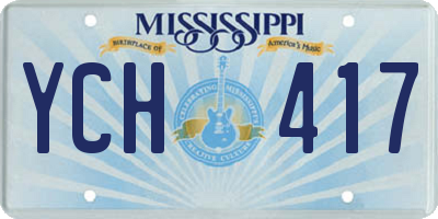 MS license plate YCH417