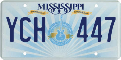 MS license plate YCH447