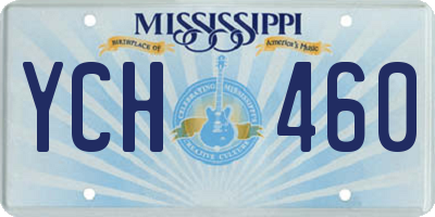 MS license plate YCH460