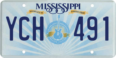 MS license plate YCH491