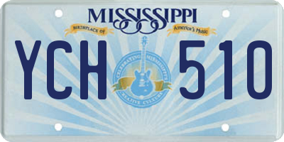 MS license plate YCH510
