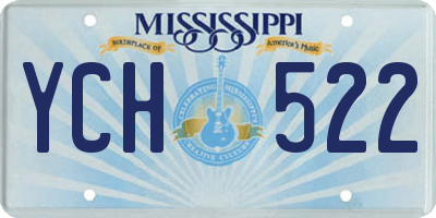 MS license plate YCH522