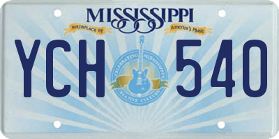 MS license plate YCH540