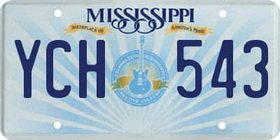MS license plate YCH543