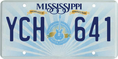 MS license plate YCH641