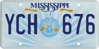 MS license plate YCH676