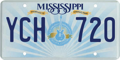 MS license plate YCH720