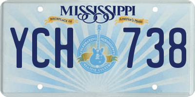 MS license plate YCH738