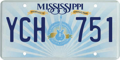 MS license plate YCH751