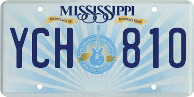 MS license plate YCH810