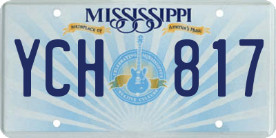 MS license plate YCH817