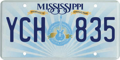 MS license plate YCH835