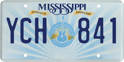MS license plate YCH841