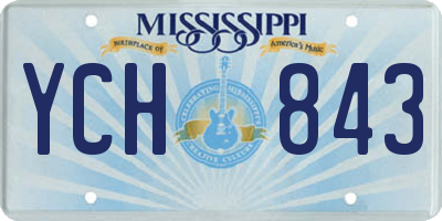 MS license plate YCH843