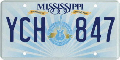 MS license plate YCH847