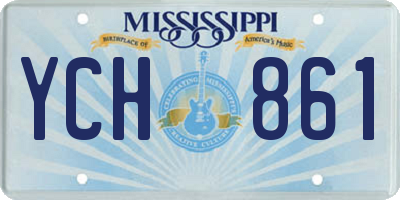 MS license plate YCH861