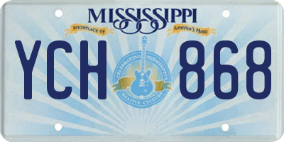 MS license plate YCH868