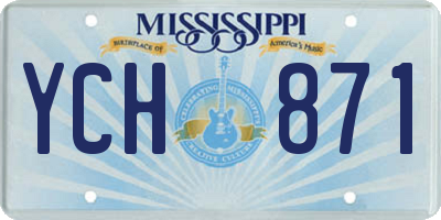 MS license plate YCH871