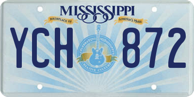 MS license plate YCH872