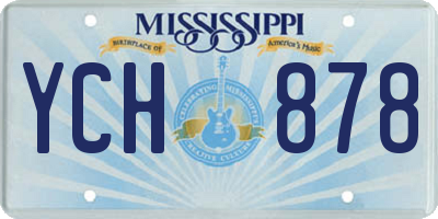 MS license plate YCH878