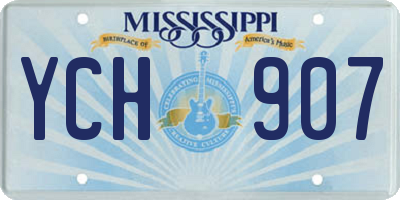 MS license plate YCH907