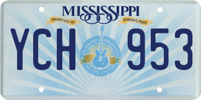 MS license plate YCH953