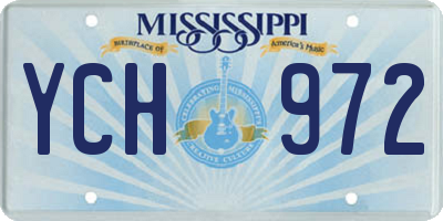 MS license plate YCH972