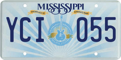 MS license plate YCI055