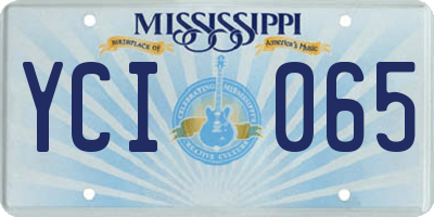 MS license plate YCI065