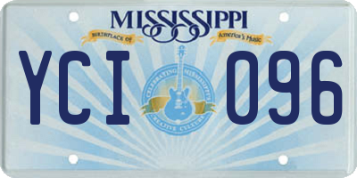 MS license plate YCI096