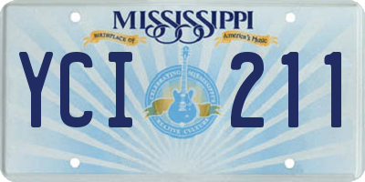 MS license plate YCI211