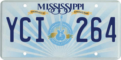 MS license plate YCI264