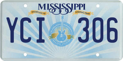 MS license plate YCI306