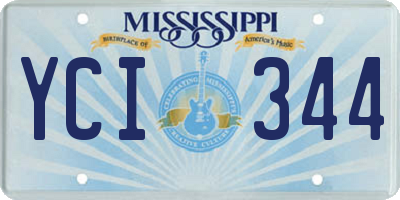 MS license plate YCI344