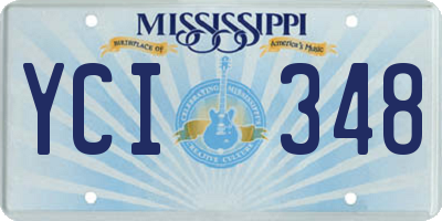 MS license plate YCI348