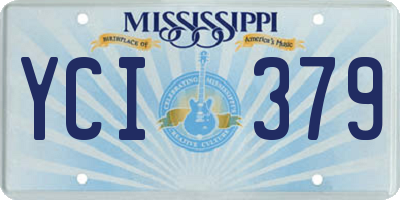 MS license plate YCI379