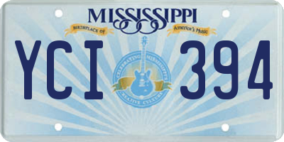 MS license plate YCI394
