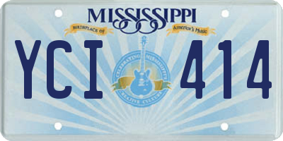 MS license plate YCI414