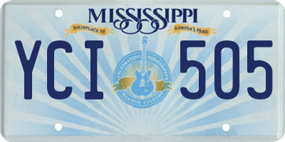 MS license plate YCI505