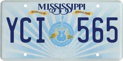 MS license plate YCI565